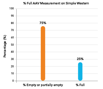 AAV capsid content ratio