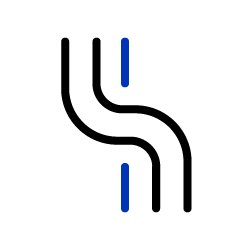 Representation of a protein ribbon structure