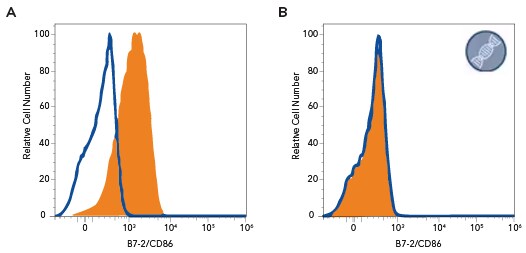Data of cell count of B7-2/CD86 in human Ramos lymphoma cell line
