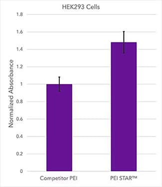 Cultures of HEK293 suspensions transfected with CMV-SEAP plasmid