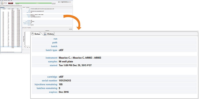 Compass software on Protein Simple Maurice view with rfid