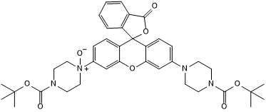Sensitive and cell-permeable fluorogenic probe for the detection of labile Fe(II) in live cells; suitable for high-throughput assays