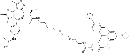 Fluorogenic Janelia Fluor® 549 conjugated covalent ligand for BromoCatch™, enabling no-wash live-cell imaging