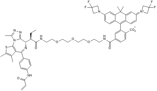 Fluorogenic Janelia Fluor® 635 conjugated covalent ligand for BromoCatch™, enabling no-wash live-cell imaging