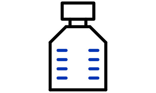 6-well microplate used for cell culture with different cell types above each well