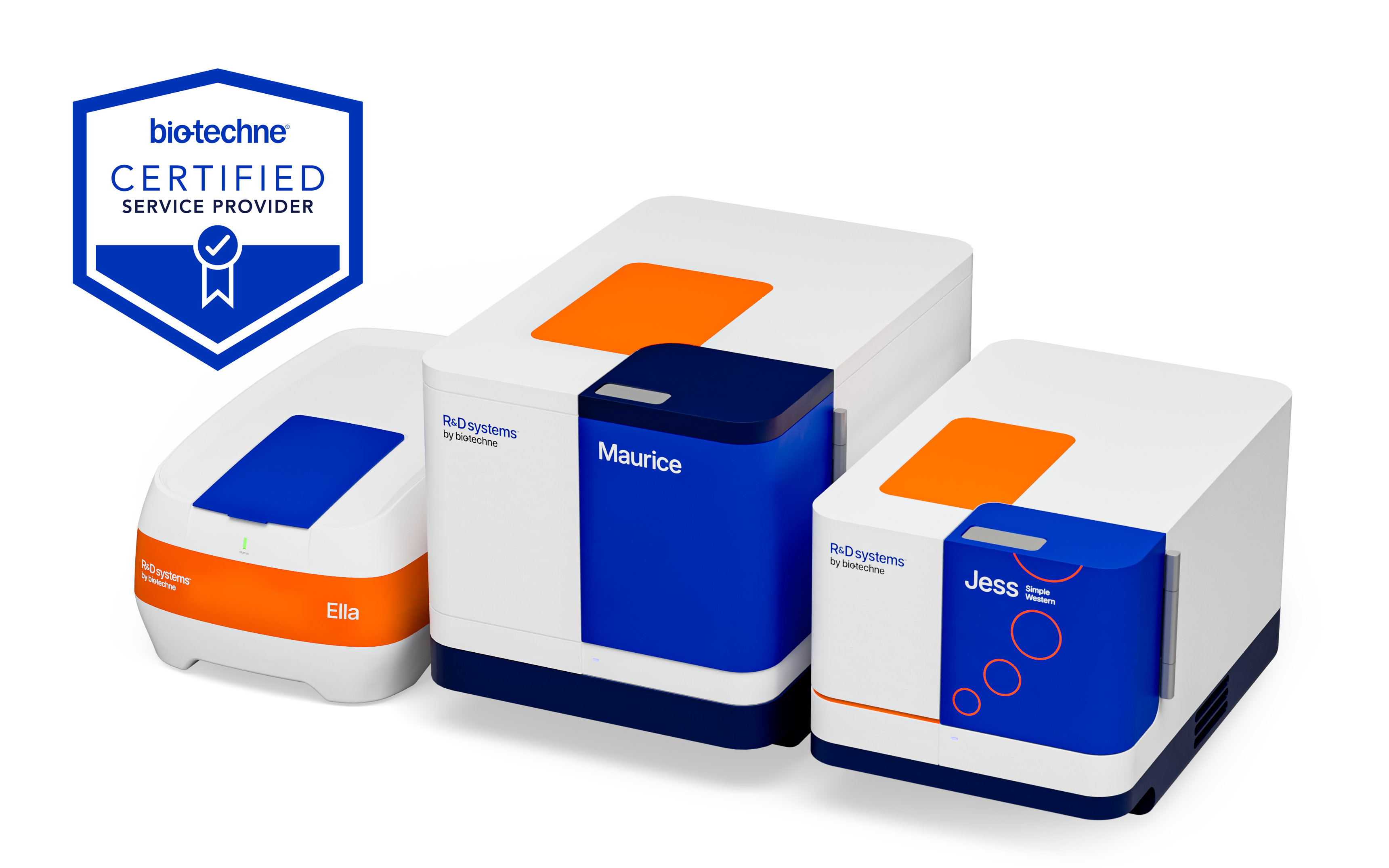 Certified provider program for R&D Systems instruments, Jess, Ella, and Maurice