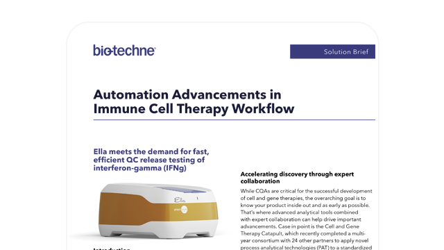 Simple Plex Solution Brief Immune Cell Therapy Workflow Thumbnail