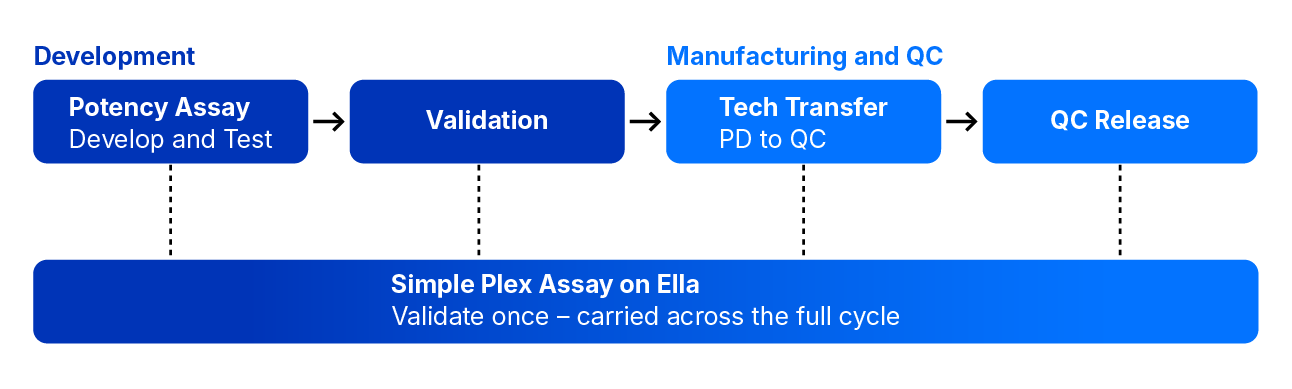 Simple Plex Assays- One validated method from development to QC Release Graphic