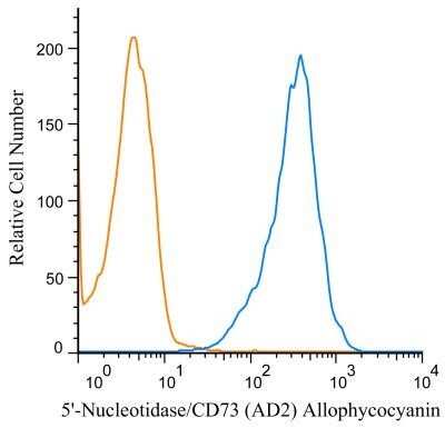 Flow (Cell Surface): 5'-Nucleotidase/CD73 Antibody (AD2) - BSA Free [NBP2-48480]