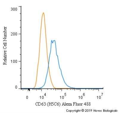 Flow Cytometry: CD63 Antibody (H5C6) - Azide and BSA Free [NBP2-80654]