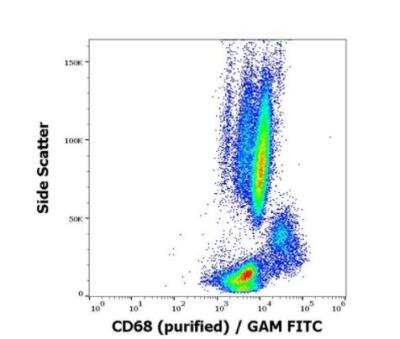 Flow Cytometry: CD68/SR-D1 Antibody (Y1/82A) - BSA Free [NBP3-09124]