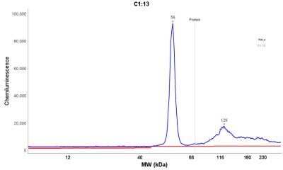 Simple Western: Cytokeratin 18 Antibody (DA7)Azide and BSA Free [NBP2-33176]