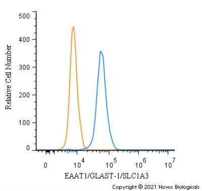 Flow Cytometry: EAAT1/GLAST-1/SLC1A3 Antibody - BSA Free [NB100-1869]