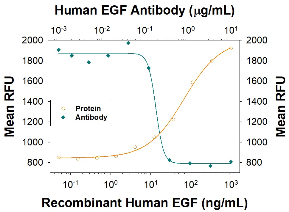 Cell Proliferation Induced by EGF and Neutralization by Human EGF Antibody.