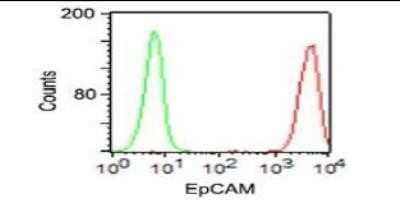 Flow Cytometry: EpCAM/TROP1 Antibody (VU-1D9) - Azide and BSA Free [NBP2-33078]