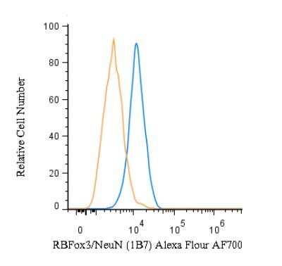 Flow Cytometry of SH-SY5Y Cells Stained with Alexa Fluor 700 Conjugated RBFOX3/NeuN Antibody