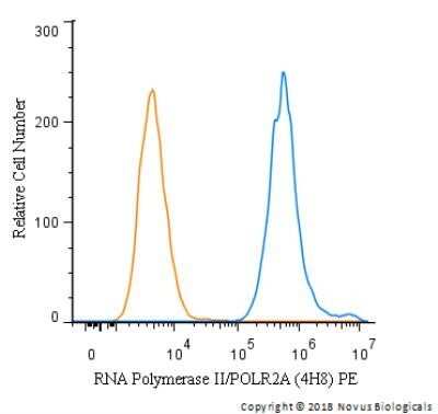 Flow Cytometry: RNA Polymerase II/POLR2A Antibody (4H8) - Azide and BSA Free [NBP2-80928]