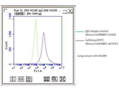 Flow Cytometry: Sulfatase-2/SULF2 Antibody (2B4) - BSA Free [NBP1-36727]