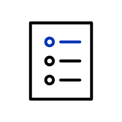 bulleted list on a piece of paper