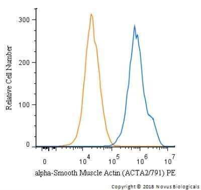 Flow Cytometry: alpha-Smooth Muscle Actin Antibody (ACTA2/791) [NBP2-44463]