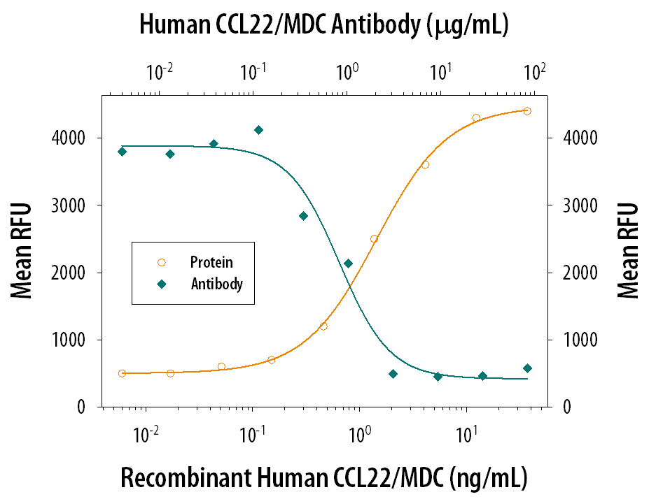 Chemotaxis Induced by CCL22/MDC and Neutralization by Human CCL22/MDC Antibody.