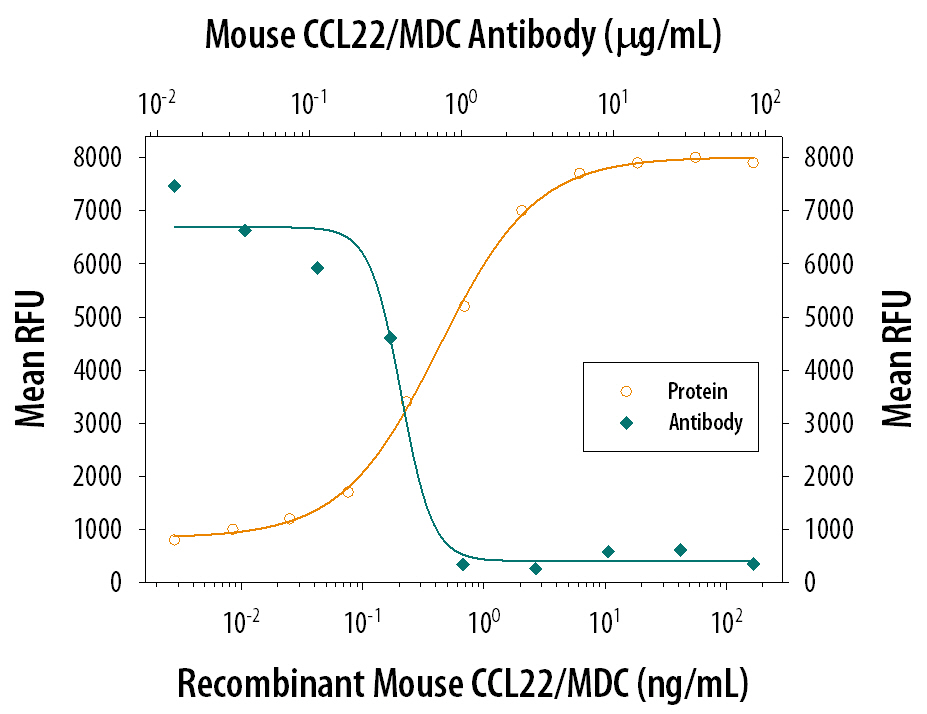 Chemotaxis Induced by CCL22/MDC and Neutralization by Mouse CCL22/MDC Antibody.