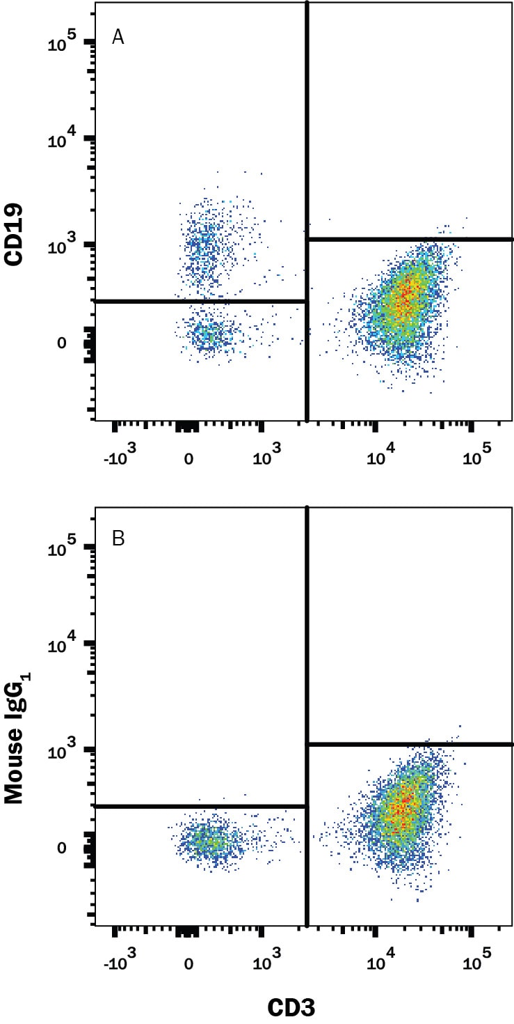 Detection of CD19 antibody in Human PBMCs antibody by Flow Cytometry.