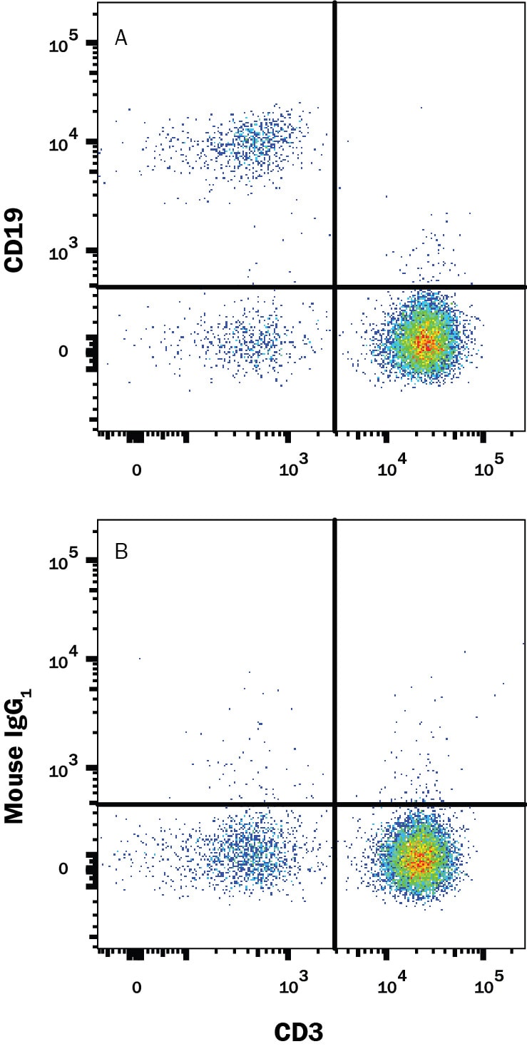 Detection of CD19 antibody in Human PBMCs antibody by Flow Cytometry.