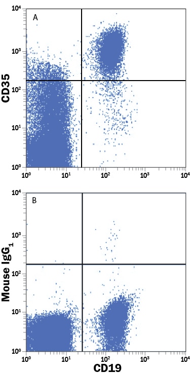 Detection of CD35 antibody in Human Whole Blood Lymphocytes antibody by Flow Cytometry.