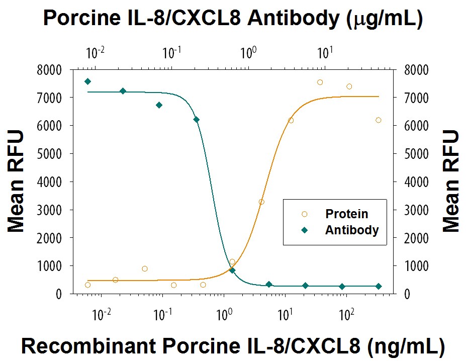 Chemotaxis Induced by IL-8/CXCL8 and Neutralization by Porcine IL-8/CXCL8 Antibody.