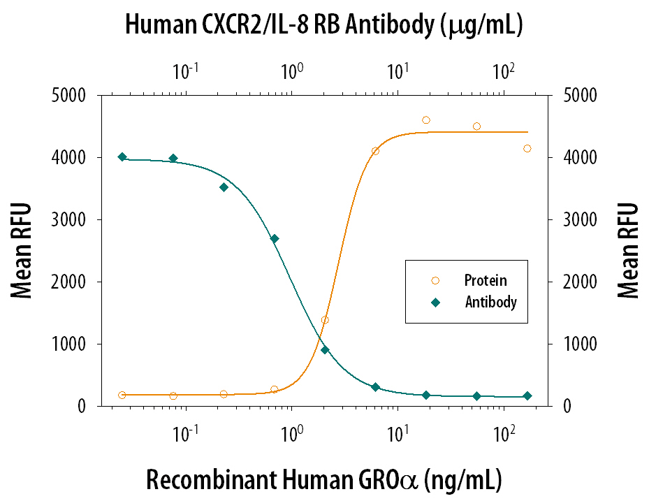 Chemotaxis Induced by CXCL1/GRO alpha  and Neutralization by Human CXCR2/IL‑8 RB Antibody.