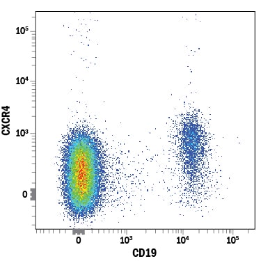 Detection of CXCR4 antibody in Human Blood Lymphocytes antibody by Flow Cytometry.