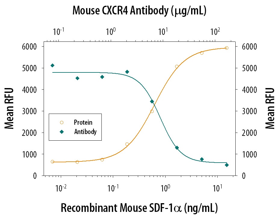 Chemotaxis Induced by CXCL12/SDF‑1 alpha  and Neutralization by Mouse CXCR4 Antibody.