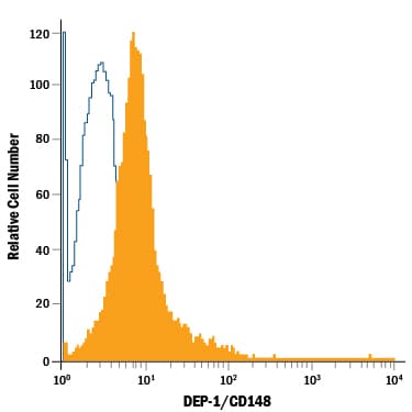 Detection of DEP-1/CD148 antibody in Human Blood Lymphocytes antibody by Flow Cytometry.