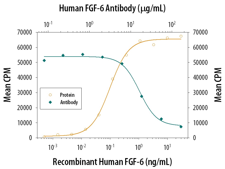 Cell Proliferation Induced by FGF‑6 and Neutralization by Human FGF‑6 Antibody.