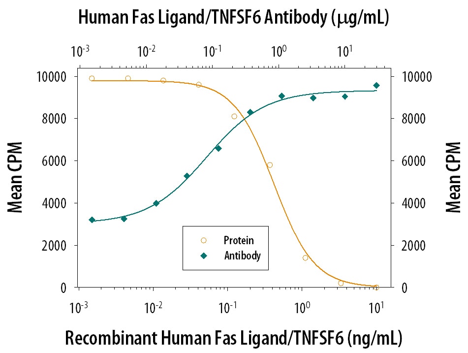 Apoptosis Induced by Fas Ligand/TNFSF6 and Neutralization by Human Fas Ligand/TNFSF6 Antibody.