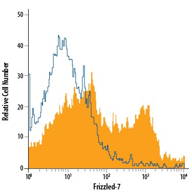 Detection of Frizzled‑7 antibody in D3 Mouse Cell Line antibody by Flow Cytometry.