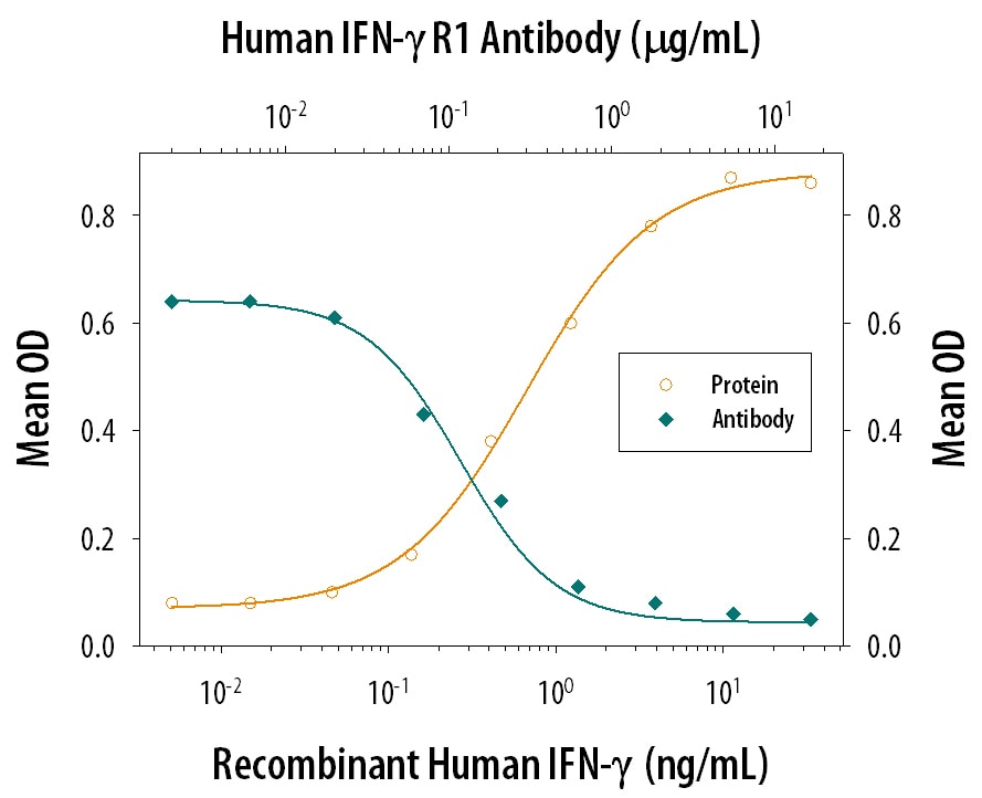 IFN‑ gamma  Inhibition of EMCV-induced Cytopathy and Neutralization by Human IFN‑ gamma  R1/CD119 Antibody.