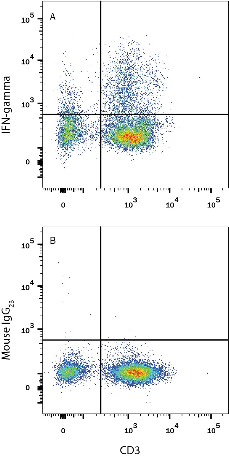 Detection of IFN‑? antibody in Human PBMCs antibody by Flow Cytometry.