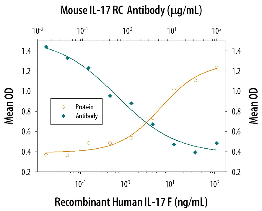 IL‑6 Secretion Induced by IL‑17F and Neutralization by Mouse IL‑17 RC Antibody.
