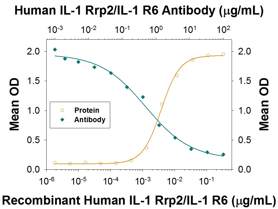 CXCL8/Il-8 Secretion Induced by IL‑36 gamma /IL‑1F9 and Neutralization by Human IL‑1 Rrp2/IL‑1 R6 Antibody.
