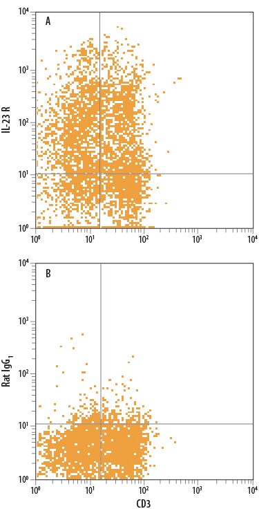 Detection of IL-23 R antibody in Mouse Splenocytes antibody by Flow Cytometry.