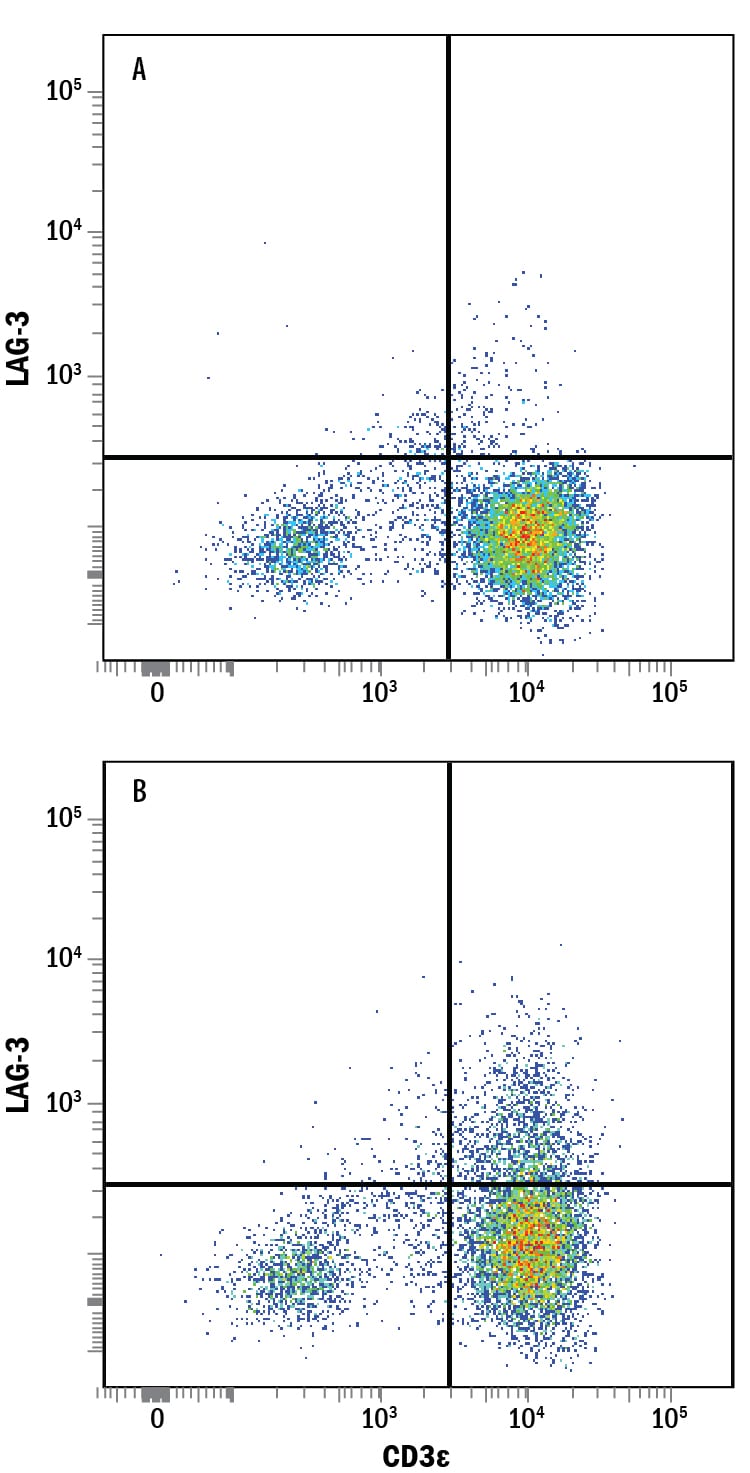 Detection of LAG‑3 antibody in Human CD3+PBMCs antibody by Flow Cytometry.