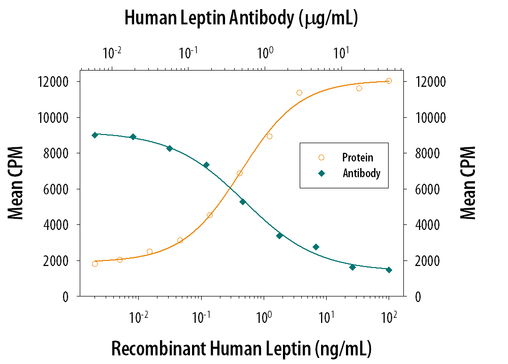 Cell Proliferation Induced by Leptin/OB and Neutralization by Human Leptin/OB Antibody.