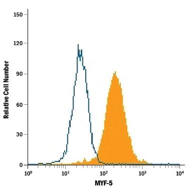 Detection of MYF‑5 antibody in C2C12 Mouse Cell Line antibody by Flow Cytometry.