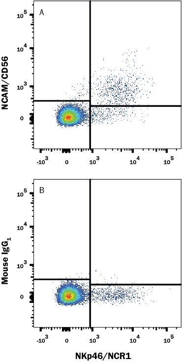 Detection of NCAM-1/CD56 antibody in Human Peripheral Blood antibody by Flow Cytometry.