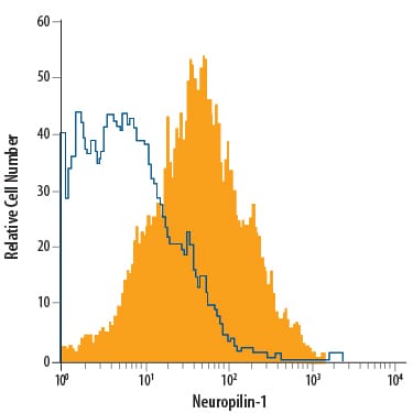 Detection of Neuropilin-1 antibody in bEnd.3 Mouse Cell Line antibody by Flow Cytometry.