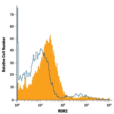 Detection of ROR2 antibody in Human Neural Progenitor Cells antibody by Flow Cytometry.