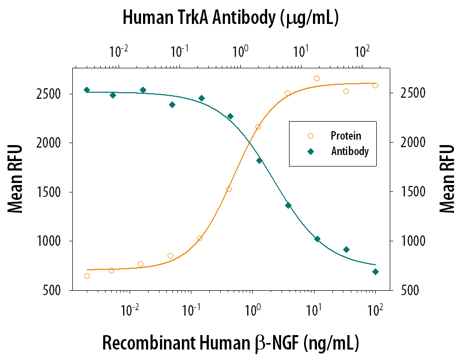 Cell Proliferation Induced by  beta ‑NGF and Neutralization by Human TrkA Antibody.