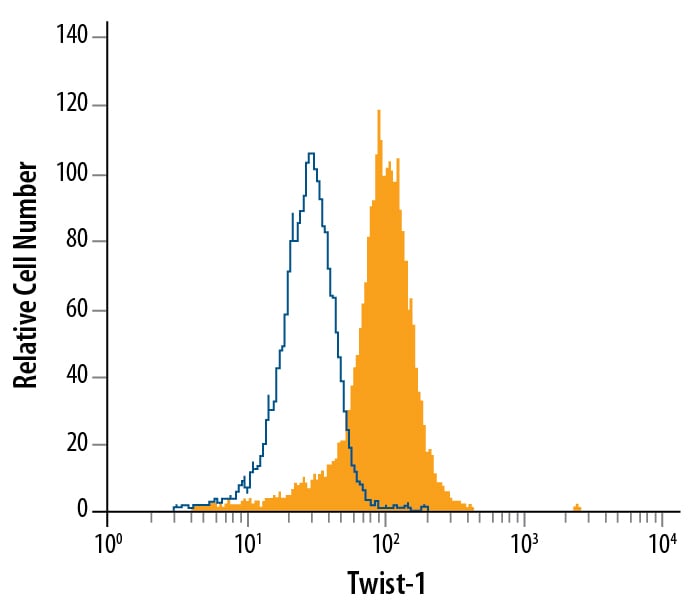 Detection of Twist‑1 antibody in HeLa Human Cell Line antibody by Flow Cytometry.